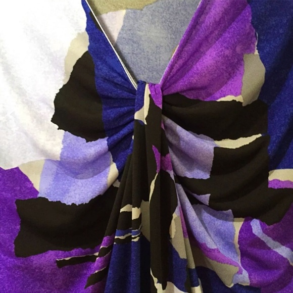 LANE BRYANT Knit Draped Front Top Purple - Picture 4 of 7